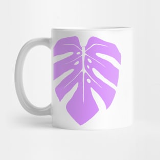 Pastel Purple Monstera Leaf Mug